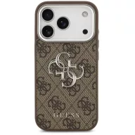   Guess 4G Big 4G Classic Logo Apple iPhone 17 Pro hátlap tok, barna-ezüst