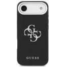 Guess Grained Big 4G Classic Logo Apple iPhone Air (2025) hátlap tok, fekete-ezüst