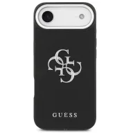   Guess Grained Big 4G Classic Logo Apple iPhone Air (2025) hátlap tok, fekete-ezüst