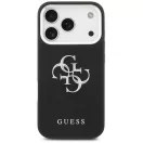 Guess Grained Big 4G Classic Logo Apple iPhone 17 Pro hátlap tok, fekete-ezüst