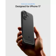   Spigen Rugged Armor MagFit Apple iPhone 17 Pro Max tok, MagSafe, Matte Black, fekete