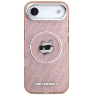   Karl Lagerfeld IML Choupette Head Logo iPhone Air (2025) MagSafe kompatibilis hátlap tok, rózsaszín