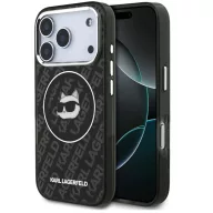   Karl Lagerfeld IML Choupette Head Logo iPhone 17 Pro MagSafe kompatibilis hátlap tok, fekete
