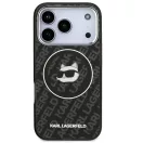 Karl Lagerfeld IML Choupette Head Logo iPhone 17 Pro MagSafe kompatibilis hátlap tok, fekete