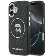   Karl Lagerfeld IML Karl Head Logo iPhone 17 MagSafe kompatibilis hátlap tok, fekete