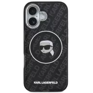   Karl Lagerfeld IML Karl Head Logo iPhone 17 MagSafe kompatibilis hátlap tok, fekete