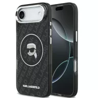   Karl Lagerfeld IML Karl Head Logo iPhone Air (2025) MagSafe kompatibilis hátlap tok, fekete