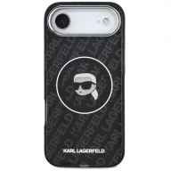   Karl Lagerfeld IML Karl Head Logo iPhone Air (2025) MagSafe kompatibilis hátlap tok, fekete