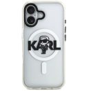 Karl Lagerfeld IML Karl Sketch Logo iPhone 17 MagSafe kompatibilis hátlap tok, átlátszó