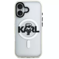   Karl Lagerfeld IML Karl Sketch Logo iPhone 17 MagSafe kompatibilis hátlap tok, átlátszó