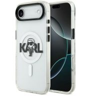  Karl Lagerfeld IML Karl Sketch Logo iPhone Air (2025) MagSafe kompatibilis hátlap tok, átlátszó