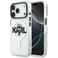   Karl Lagerfeld IML Karl Sketch Logo iPhone 17 Pro Max MagSafe kompatibilis hátlap tok, átlátszó