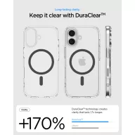   Spigen Ultra Hybrid Magfit Apple iPhone 17 tok, MagSafe, Clear Graphite, szürke