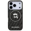 Karl Lagerfeld IML Karl Head Logo iPhone 17 Pro Max MagSafe kompatibilis hátlap tok, fekete