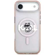   Karl Lagerfeld IML Karl Head Logo iPhone Air (2025) MagSafe kompatibilis hátlap tok, rózsaszín