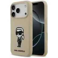   Karl Lagerfeld Silicone Karl Sketch & Logo iPhone 17 Pro Max MagSafe kompatibilis hátlap tok, barna