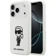   Karl Lagerfeld Silicone Karl Sketch & Logo iPhone 17 Pro MagSafe kompatibilis hátlap tok, fehér