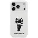 Karl Lagerfeld Silicone Karl Sketch & Logo iPhone 17 Pro MagSafe kompatibilis hátlap tok, fehér