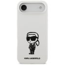 Karl Lagerfeld Silicone Karl Sketch & Logo iPhone Air (2025) MagSafe kompatibilis hátlap tok, fehér
