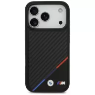   BMW M Carbon Tricolor Line Apple iPhone 17 Pro MagSafe hátlap tok, fekete