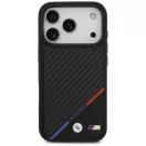 BMW M Carbon Tricolor Line Apple iPhone 17 Pro Max MagSafe hátlap tok, fekete