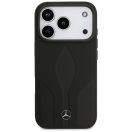 Mercedes Leather The Move Apple iPhone 17 Pro Max MagSafe hátlap tok, fekete
