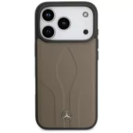  Mercedes Leather The Move Apple iPhone 17 Pro MagSafe hátlap tok, bézs