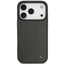 Mercedes Leather Large Laurel Leave Apple iPhone 17 Pro Max MagSafe hátlap tok, antracit szürke