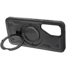 Frost Armor Samsung Galaxy S25 FE starabíró tok kitámasztóható gyűrűvel, fekete