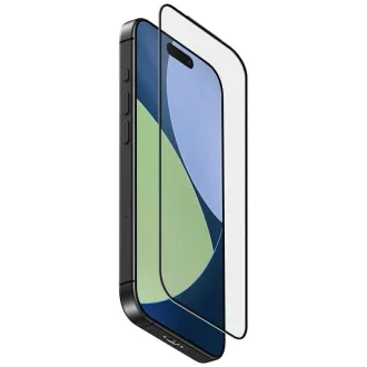   Uniq Optix Matte Apple iPhone 17 tempered glass kijelzővédő üvegfólia felhelyező kerettel, fekete