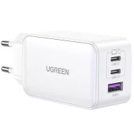  Ugreen Nexode CD244 2xUSB-C-USB-A hálózati töltő, GaN, 65W, fehér