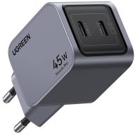   Ugreen Nexode Pro X707 2xUSB-C hálózati töltő, 45W, szürke