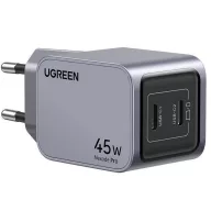   Ugreen Nexode Pro X707 2xUSB-C hálózati töltő, 45W, szürke