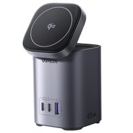   Ugreen Nexode X555 2xUSB-C-USB-A wirelesstöltő, 65W, GaN, szürke