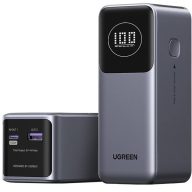   Ugreen PB724 Powerbank / külső akkumulátor LED kijelzővel, USB-A-USB-C, 12000mAh, 100W, QC+PD, szürke