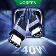   Ugreen L513 USB-C-USB-C töltő- és adatkábel, fonott, 5A, 240W, 1m, szürke