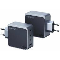  Ugreen X570 3xUSB-C-USB-A hálózati töltő, GaN, 140W, fekete-szürke
