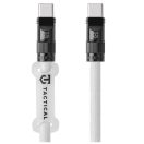 Tactical Wire Snake 2in1 USB-C-USB-C töltő-és adatkábel / univerzális vállpánt, 1,2m, fehér