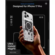   Spigen Ultra Hybrid MagFit Apple iPhone 17 Pro tok, MagSafe, Neo One, átlátszó