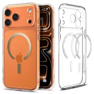   Spigen Ultra Hybrid MagFit Apple iPhone 17 Pro Max tok, MagSafe, Clear Gold, átlátszó-arany