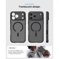   Spigen Ultra Hybrid MagFit Apple iPhone 17 Pro Max tok, MagSafe, Frost Black, fekete