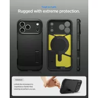   Spigen Tough Armor T MagFit Apple iPhone 17 Pro Max tok, MagSafe, fekete