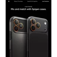   Spigen Glas.tR EZ Fit Optik Pro Apple iPhone 17 Pro / 17 Pro Max / 16 Pro / 16 Pro Max / 15 Pro / 15 Pro Max / 14 Pro / 14 Pro Max, Tempered kameralencse-védő fólia felhelyező kerettel, narancs (2db)