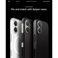   Spigen Glas.tR EZ Fit Optik Pro Apple iPhone 17 / 16 Plus / 16, Tempered kameralencse-védő fólia felhelyező kerettel, ezüst (2db)
