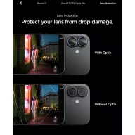   Spigen Glas.tR EZ Fit Optik Pro Apple iPhone 17 / 16 Plus / 16, Tempered kameralencse-védő fólia felhelyező kerettel, kék (2db)