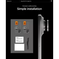   Spigen Glas.tR EZ Fit Optik Pro Apple iPhone Air (2025) Tempered kameralencse-védő fólia felhelyező kerettel, ezüst (2db)