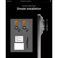   Spigen Glas.tR EZ Fit Optik Pro Apple iPhone Air (2025) Tempered kameralencse-védő fólia felhelyező kerettel, fekete (2db)