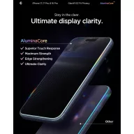   Spigen Glas.tR EZ Fit Privacy Apple iPhone 17 Pro Max / 16 Pro Max tempered kijelzővédő fólia felhelyező kerettel