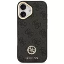 Guess 4G Strass Logo Apple iPhone 17 MagSafe tok kameravédő peremmel, fekete-arany