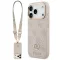 Guess 4G Strass Logo & Big Strap Metal Buttons Apple iPhone 17 Pro Max MagSafe tok csukló / nyakpánttal, rózsaszín